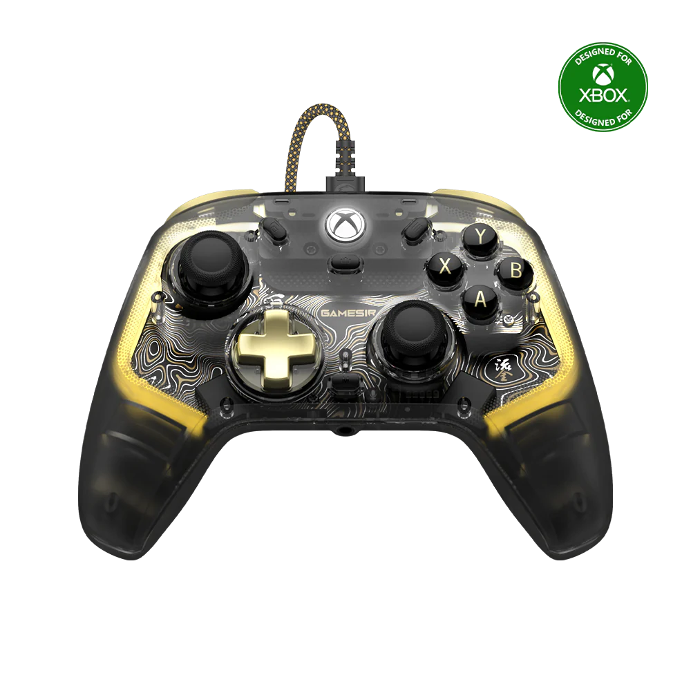 GameSir FLUX Xbox Wired Controller كنترولر Kaleid Flux –سلكي احترافي ذهبي  بتقنية Hall Effect - لأجهزة Xbox  Gamesir SA